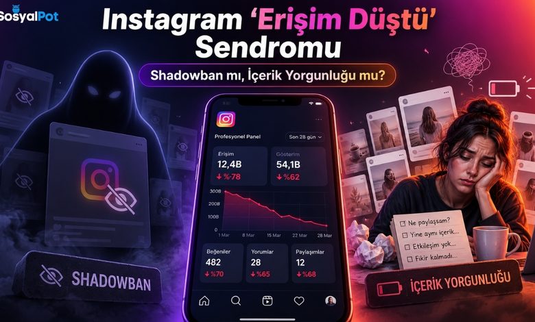 Instagram “Erişim Düştü” Sendromu: Shadowban mı, İçerik Yorgunluğu mu? 1 instagram erisim arttirma blog kapak 1