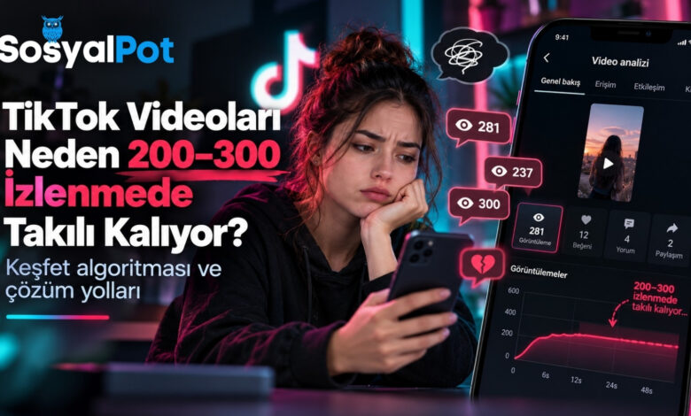 TikTok Videoları Neden 200–300 İzlenmede Takılı Kalıyor? 1 tiktok videolar neden 200 300 izlenmede kaliyor